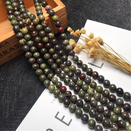 High quality Red green stone 4mm 6mm 8mm 10mm Beads Pick Size Loose Bead For Making DIY charm bracelets fashion Jewelry 15