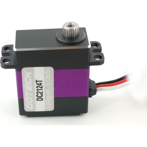 Goteck digital servo motor DC2124T coreless mini dc car metal gear with 5/5.8kg-cm for Car model and Aircraft