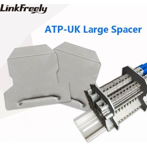 ATP-UK 100pcs Big General Purpose Wire Screw Terminal Spacer Block UK3N UK5N UK6N UK10N UK16N-240N Fast Splice Crimp Terminals