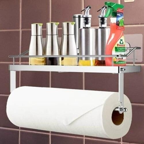 Dreamburgh Multi-functional Rack Non-perforated Kitchen Bathroom Toilet Storage Holder Shelf Sucker Traceless Storage Holders