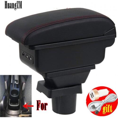 For toyota Aqua armrest box double layer with usb interface