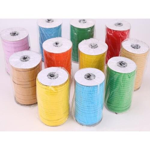 10/20/50 yards/Lot 6mm Elastic Ribbon Head band High-Elastic Band Rubber Band Waist Line Lace Trim Sewing Garment Accessories