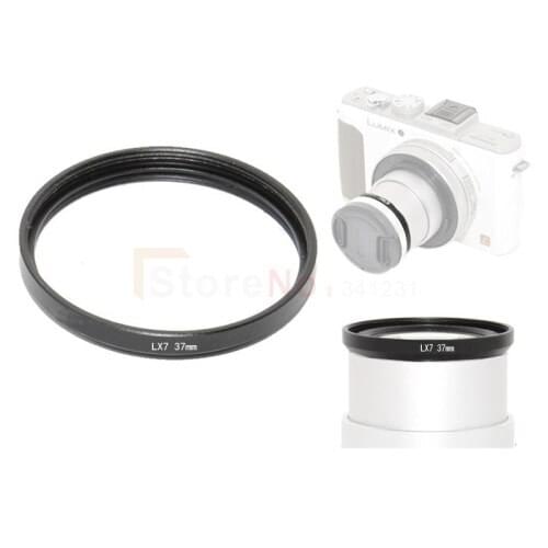"37mm Lens Filter Adapter Ring for DMC LX7 DMW-FA1 Black ATLX7BK