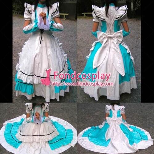 Sexy Sissy Maid Pvc Lockable Dress Uniform Cosplay Costume Tailor-made[CK930]
