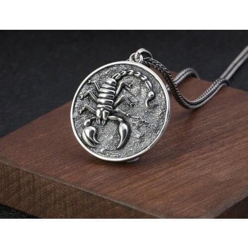 Round Pendants Men Jewelry 2021 925 Sterling Silver Womens Neck Pendants For Necklace Fine Jewelry for Men Vintage Jewelry Gift