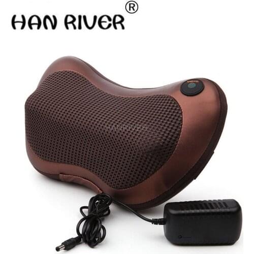 Portable Massager Pillow Electric Infrared Heating Kneading Neck Shoulder Back Body Massage Pillow Car Home Dual-use Massager