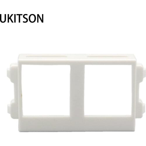 1 Piece Empty Slot With Two Holes Wall Frame For Insert Coupler HDMI USB RJ45 Keystone Socket