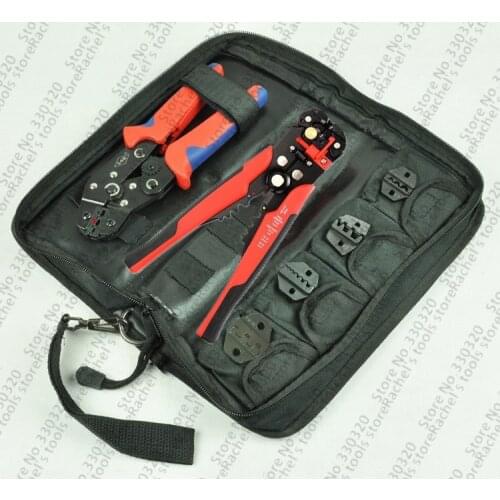Crimping Hand Tool Set/kit with multi-functional cable cutter,crimping plier,replaceable crimping die set,terminal hand crimper