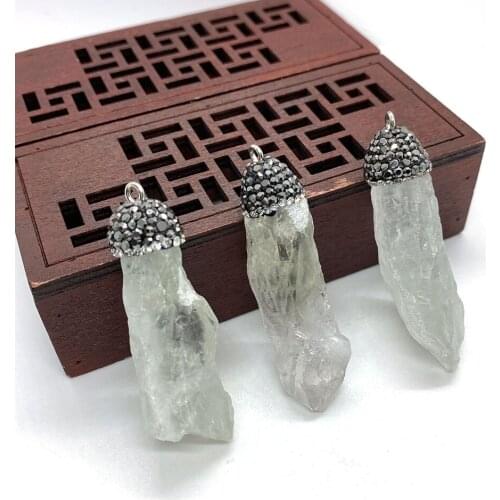 Natural Stone Crystal Necklace Pendant Irregular Shape Ladies Bracelet Earrings Jewelry Accessories Wholesale DIY Handmade Gifts