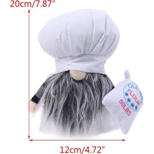 Valentines Day Tomte Gnome Decoration Kitchen Chef Plush Doll Swedish Ornament H58C