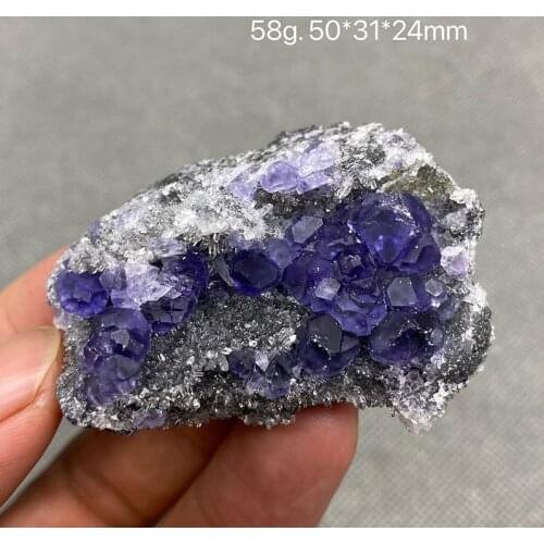 100% Natural Polyhedral Tanzanite blue Purple fluorite cluster mineral specimens Gem level Stones and crystals