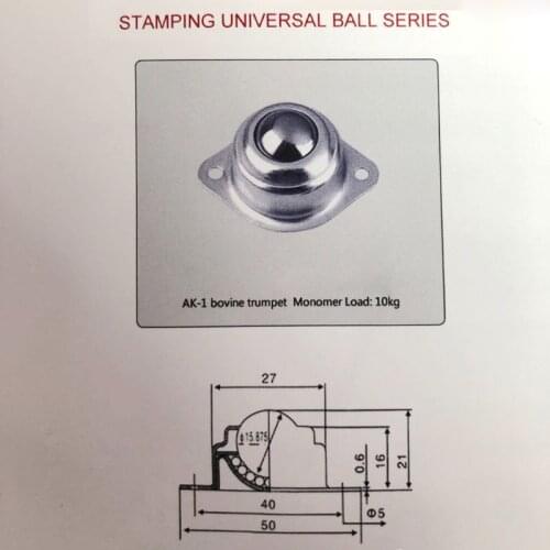 Roller Ball Transfer Bearing Universa Caster Screw Mounted Round Ball Bull Wheel QXNB