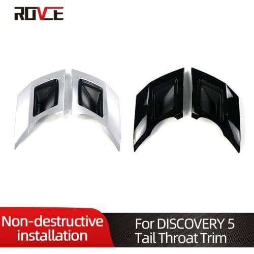 ROVCE Car ABS Chrome Rear Bumper Decoration Exhaust Pipe Tail Throat Trim For Land Rover DISCOVERY 5 L462