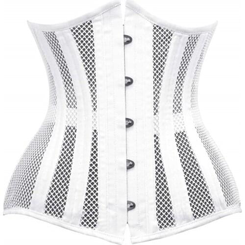 Sexy Women Lace Up Corset Bustier Top Plus Size Corselet Steel Bone Waist Trainer Underbust Corsets Breathable Slimming Belt