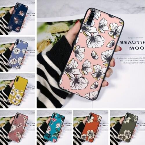 Floral Yellow Flower Silicone Phone Case For Samsung Galaxy A10 A20 A30 A40 Back Cover For Samsung Galaxy A80 A70 A60 A50 Case