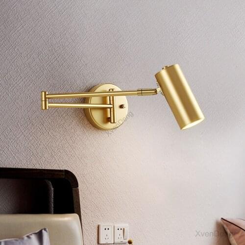 Modern LED Wall Lamp Adjustable Swing Long Arm Wall Lights for Home Decor Bedside Lighting Wall Sconce Bedroom Bathroom Light