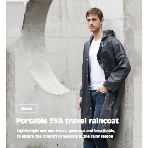 Outdoor Raincoat EVA Waterproof Thickened Travel Poncho Men Women Portable Transparent One-piece Raincoat for Fishing Camping