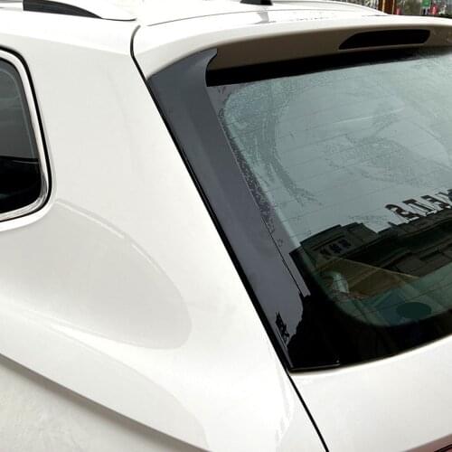 Glossy Black Window Rear Spoiler Side Wing Splitter Trim For VW Tiguan MK2 2017 2018 2019 2020+/ MK1 2007-2016 Gloss Black 2pcs