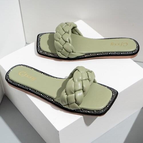 New Leisure Womens Slippers Outdoor Womens Sandals Flat Female Footwear Pure Weve Women Shoes Sandalias De Las Mujeres