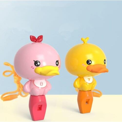 1pc Baby Toy Small Yellow Duck Whistle Cartoon Animal Pink Color Toys Education Music Whistling for Babies Kids Children