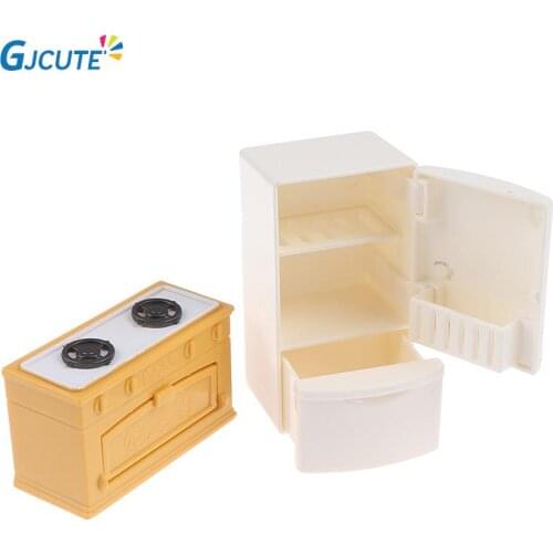 1PC Dollhouse Miniature Cooking Bench Refrigerator Toys Kitchen Home Decoration Furniture Accessories