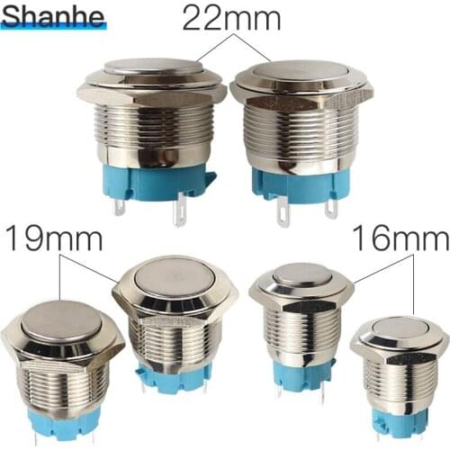 16mm 19mm 22mm Latching &self-reset Momentary 2pins 1NO contacts structure waterproof