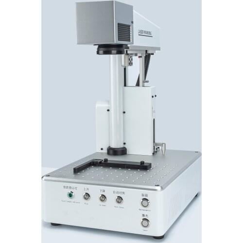 20W optical fiber laser machine for bacl glass back cover remove marking logo EZCAD2 software professional marking