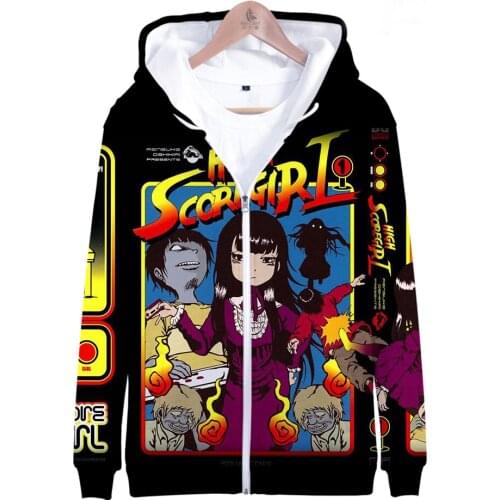 2020 3D High Score Girl Dash Zipper hoodie Sweatshirts Men Women Japanese Game Print hoodie Kawaii Tracksui Pullover
