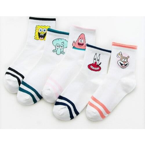 2020 ladies cotton autumn and winter socks, cartoon fun socks, sponge baby, family novelty, cute, animals, fun, new series