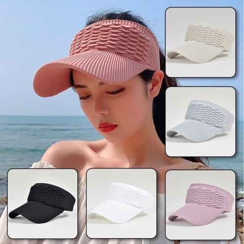 2021 Fashion Women Empty Top Sport Sun Hat Summer Breathable Outdoor Sunscreen Baseball Cap Female New Peaked Cap