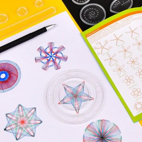 28Pcs Reusable Drawing Toy Set Gears Wheel Painting Accessories Easy to Use SCIE999