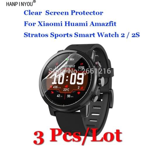 3 Pcs/Lot For Xiaomi Huami Amazfit Stratos Sports Smartwatch 2 2S HD Clear Anti-Scratch Screen Protector Protection Film