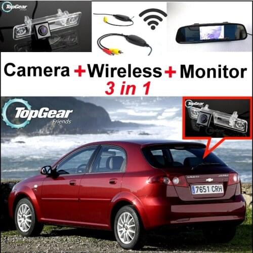 3in1 Special WiFi Camera + Wireless Receiver + Mirror Parking System For Chevy Chevrolet Lacetti Optra Estate Nubira