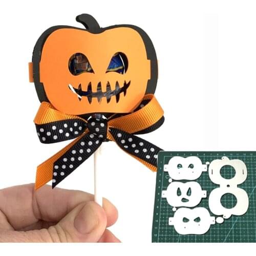 Halloween 4pcs Pumpkin Lollipop Holder Metal Cutting Dies Stencil For DIY Scrapbooking Embossing Album Paper Cards Decorative