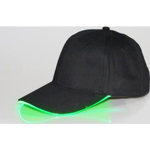 80 pcs LED Light Hat Glow Hat Black Fabric For Adult Baseball Caps Luminous 7 Colors For Selection Adjustment Size Xmas Party