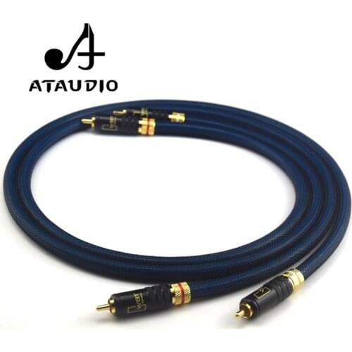 ATAUDIO 1 Pair Rca Cable G5 Top Grade Silver Plated RCA Male to Male Cable DAC D90 A90 DX7 RPO E30