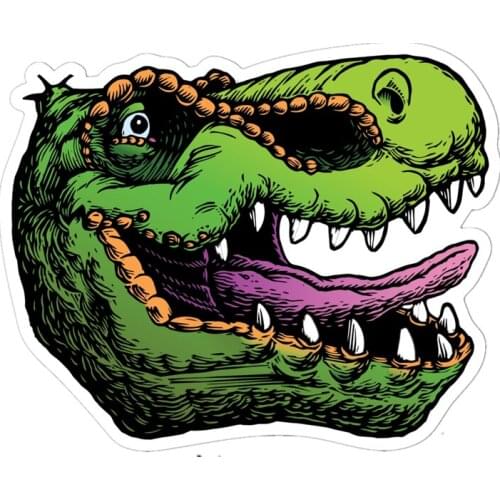 B0501# 13CM/17CM Self-Adhesive Decal T-REX HEAD Car Sticker Waterproof Auto Decors on Bumper Rear Window Laptop