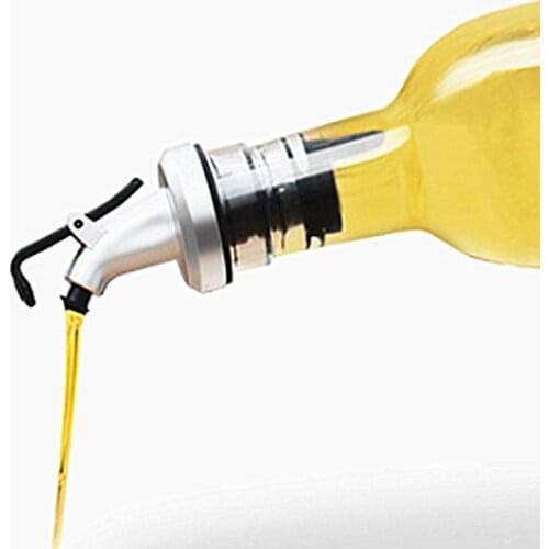 New Oil Bottle Stopper Vinegar Bottles Can ABS Lock Plug Seal Leak-proof Food Grade Plastic Nozzle Sprayer Liquor Dispenser Wine