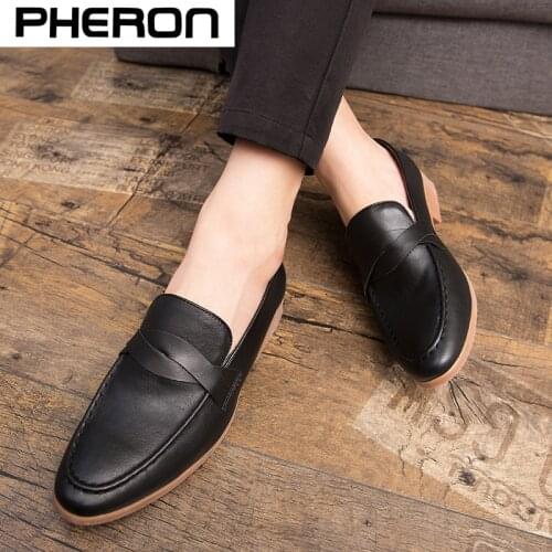 Luxury Brand PU Pointed Toe Business Brogue Shoes Men Dress Casual Soft Rubber Shoes Breathable Wedding Shoes