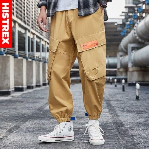 HISTREX 100 Cotton Khaki Army Men Pant Mens New Tatical Hip Hop Joggers Work ClothesCargo Clothing Track Techwear B05R1