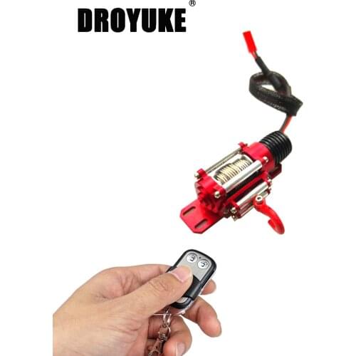 Droyuke Rc Car Metal Steel Wiring Automatic Simulated Winch For 1/10 Axial Scx10 90046 D90 Traxxa s Trx4 Remote Control Climber