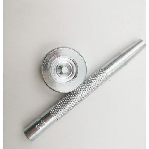 2Pcs Snap Button Leather Craft Tools Hole Punch Rivet Button Setter Die Base Working Tool Kit DIY Punching Holes 201