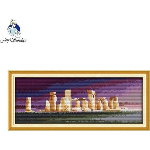 Joy Sunday scenic style Stonehenge in England cheap cross stitch kits for hand needlework home decoration