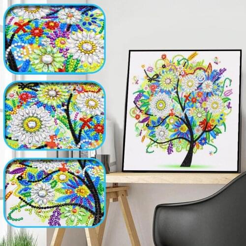 Beautiful Diamond Painting seasons flower tree special shape diamond painting rhinestone crystal diamond new shelves home decora