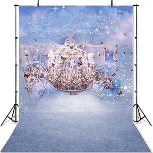 Mocsicka Vinyl Photography Background Fairy Tale Vintage Carriage Computed Children Backdrops for Photo Studio CM-6708