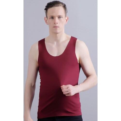 Men Seamless Singlet Shirts Summer Sleeveless Sport Tshirt Running Vest Ice Silk Training Tank Top Men Bodybuilding Fitness Vest