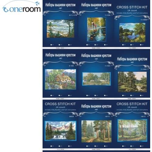 Spring Forest tree Similar DMC threads handmade Counted Cross Stitch Needlework Set Embroidery Kit Home Decoration 14CT