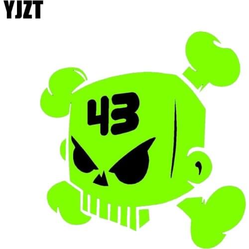 YJZT 13.8CM*14.4CM Ken Block Skull JDM Decal Car Sticker PVC Accessories 6-0039