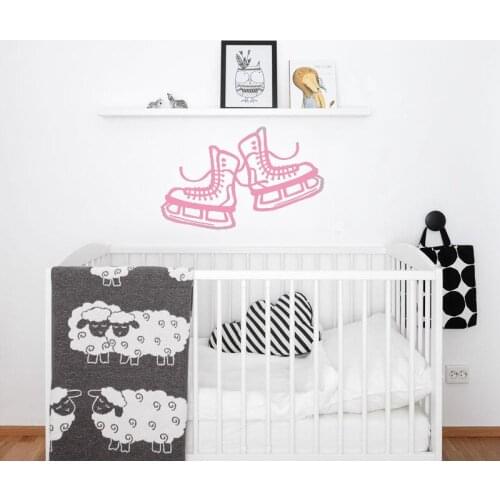 Ice Skating Figure Wall Sticker For Kids Rooms Decals Mural Home Design Decor Art Sport Blade Nursery Bedroom Decoration LC052
