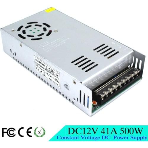 Small Volume Single Output 12V 41A 500W Switching Power Supply AC 110 220V Input To DC12V SMPS for Led Strip Lamp Light CNC CCTV